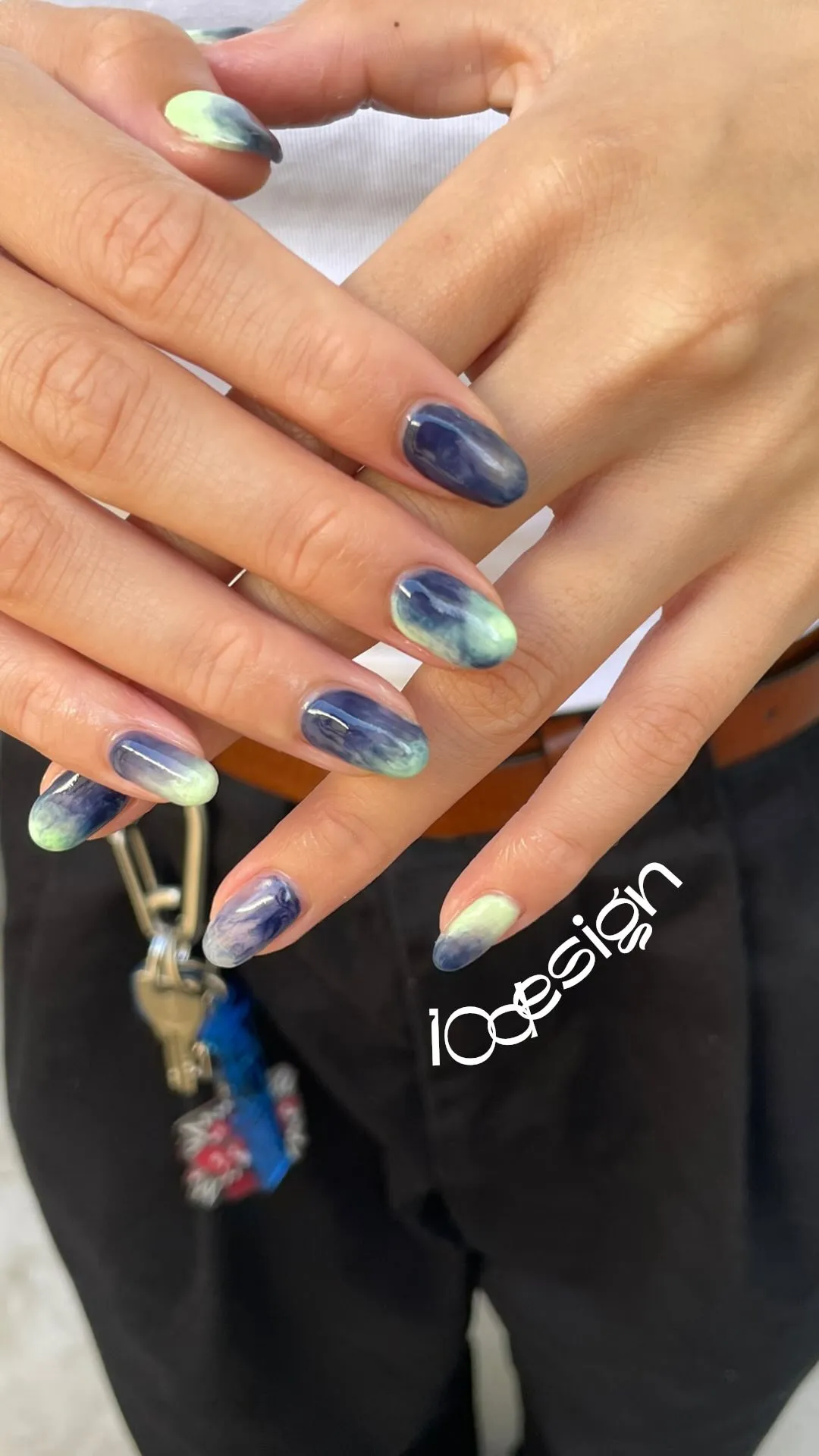 お持ち込みデザイン✨青緑系のデザイン増えてきた😊🩵