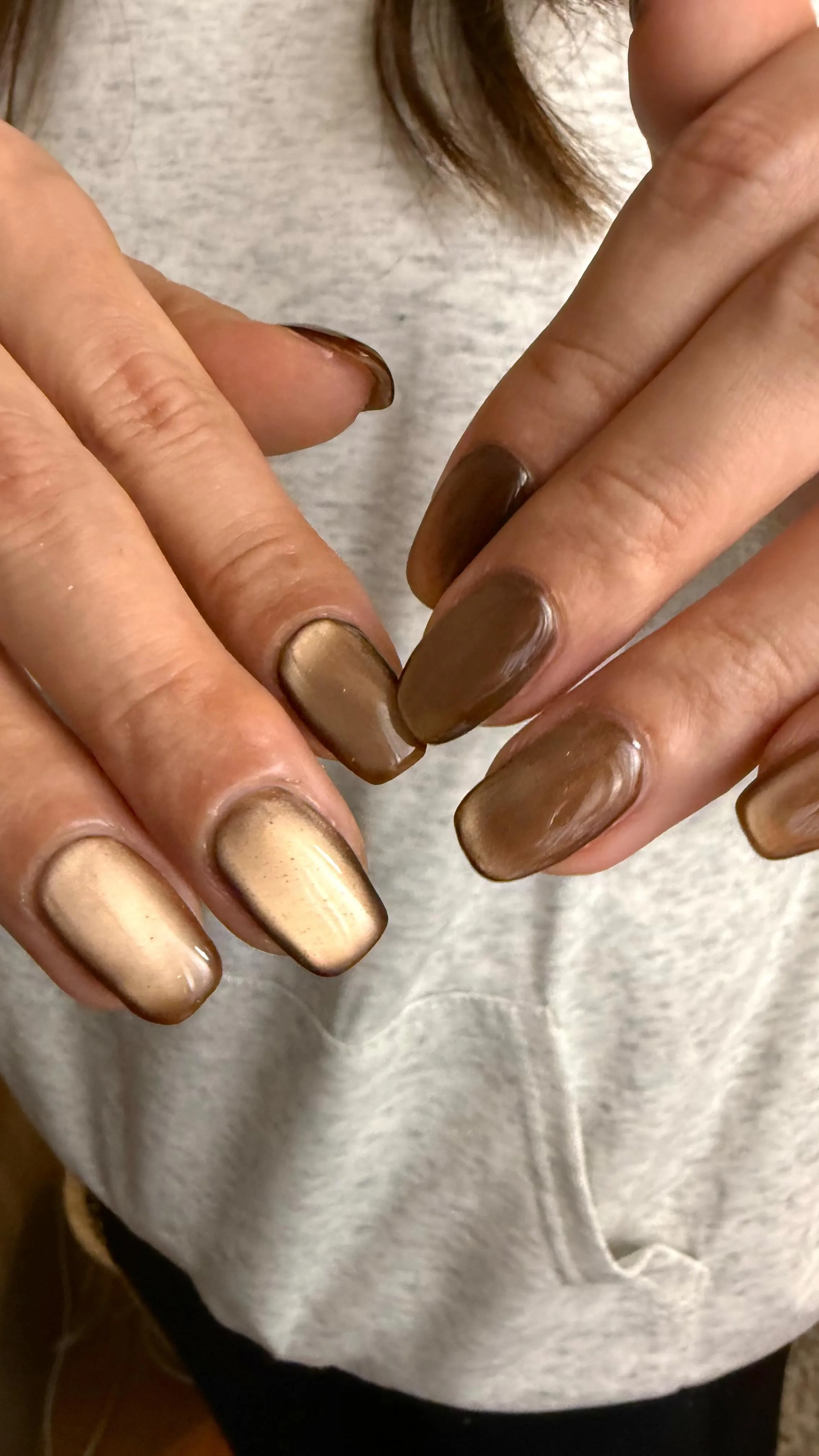 大人茶色🤎#下北沢ネイル#paragel#パラジェル#下北沢...